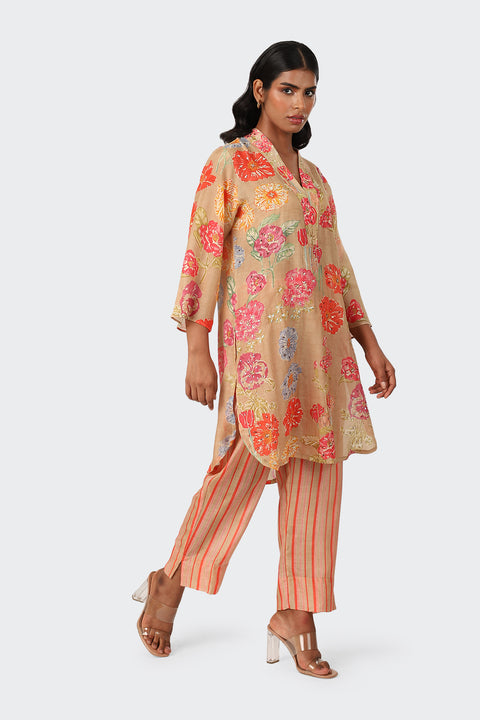 POPPY BEIGE KURTA SET